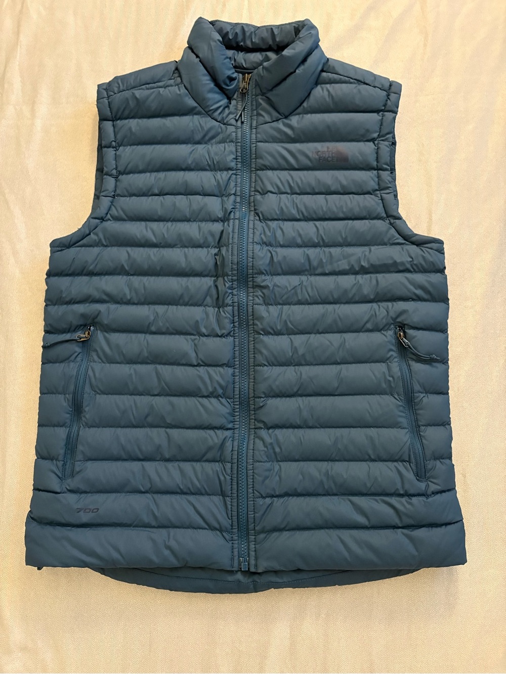 The North Face Stretch 700 Down Vest - Men's S Color Monterey Blue